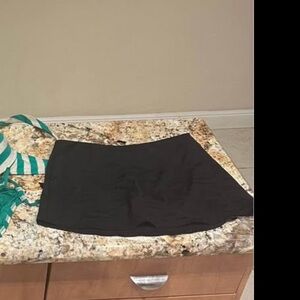 Black swim skirt